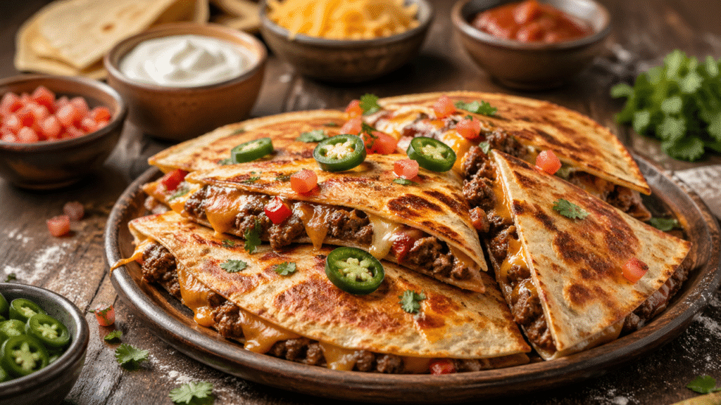Ces quesadillas au bœuf épicé au four sont parfaites pour un dîner rapide et gourmand